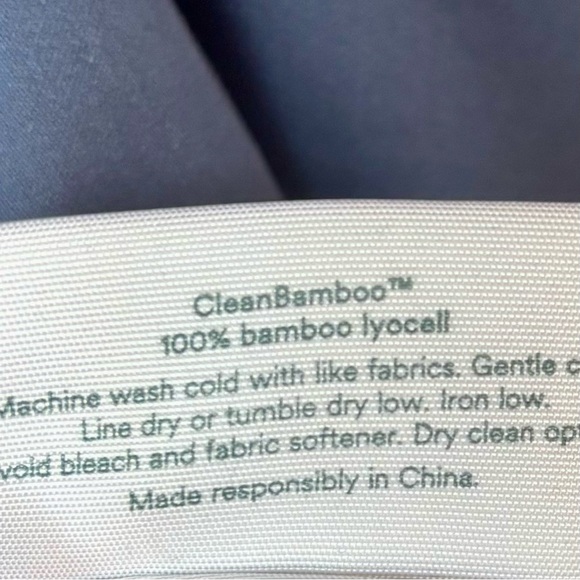 Ettitude Bamboo Blue Chemise with V-Neckline and Spaghetti Straps - Picture 8 of 8